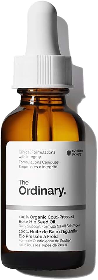 The Ordinary 100% Organic Cold-Pressed Rose Hip Seed Oil, Addresses Signs of Aging by Improving the Appearance of Uneven Skin Tone, Supporting Skin Elasticity, 1 Fl Oz