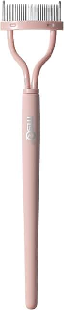 Eyelash Separator Eyelash Comb Lash Separator Tool MSQ Mascara Brush Eyelash Brush Separator Mascara Comb Arc Designed Mascara Applicator With Cover Naked Pink (1PCS)