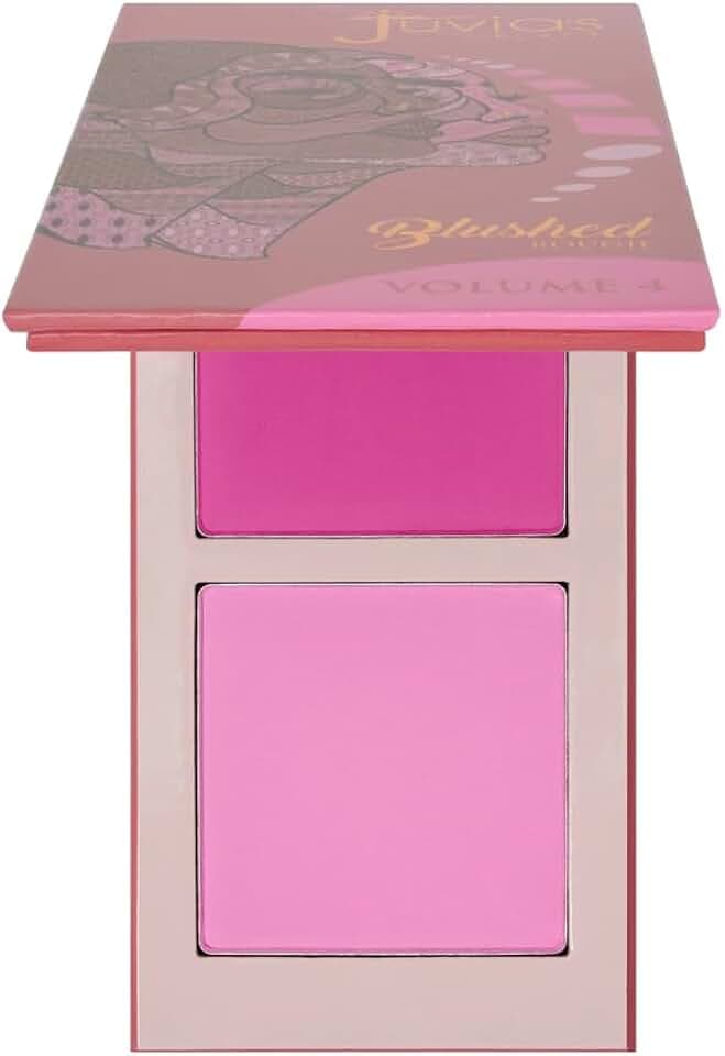 Juvia's Place Blushed Duo Blush Volume4 - Two Tone Pigmented Buildable Pressed Mineral Powder - Rosy Natural Cheeks Matte Fresh Finish for All Skin Color