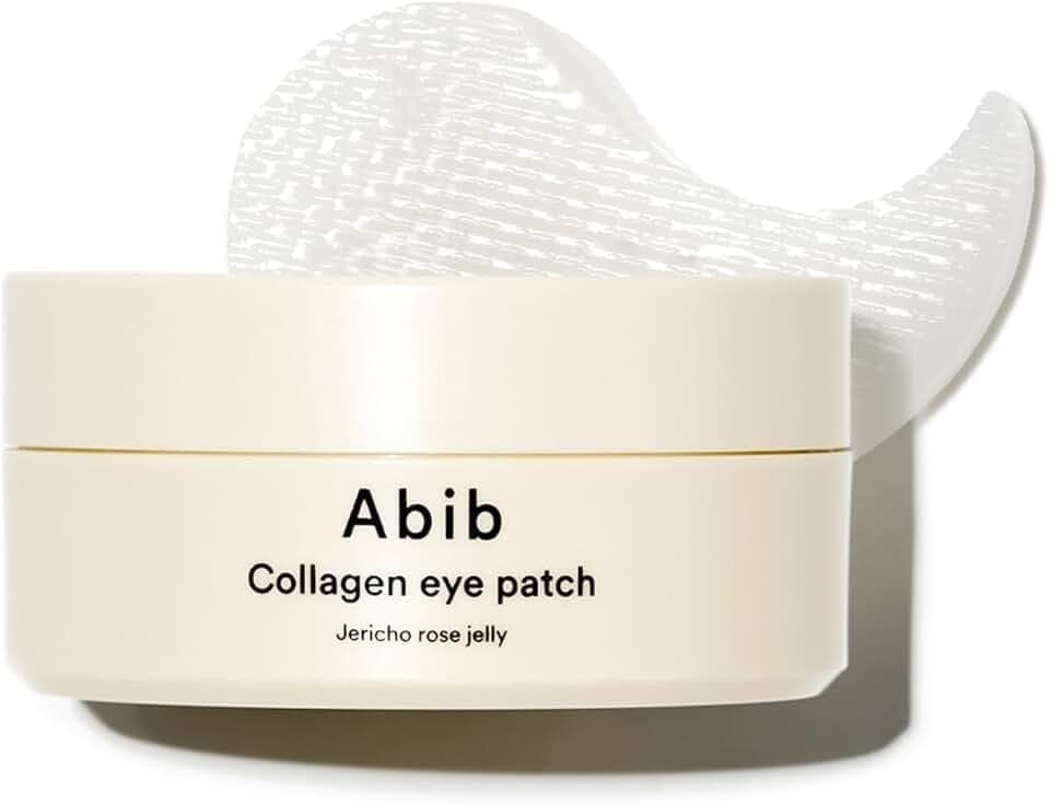 Abib Collagen Eye Patch Jericho Rose Jelly 60 Patches, Korean Under Eye Patches for Puffy Eyes and Dark Circles, Anti-Wrinkle, Collagen, Caffeine, Niacinamide, Ceramide, Antioxidant, Skin Care