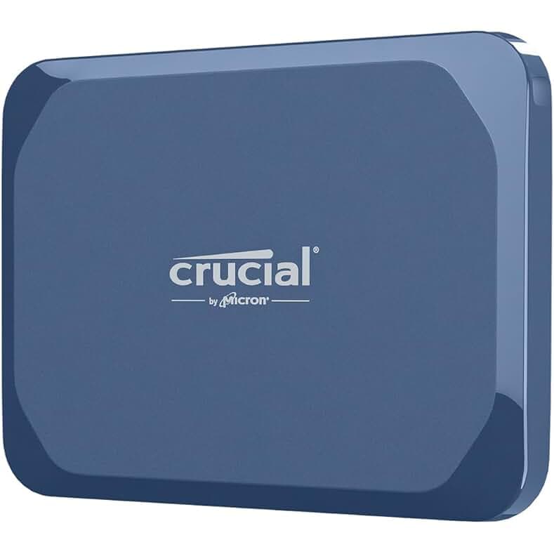 Crucial X10 4TB Portable SSD, Up to 2,100MB/s, USB 3.2 USB-C, External Solid State Drive, Compatible with Windows, Mac & Android, Durable Storage for Games, Photos & Files, Blue - CT4000X10SSD9-02