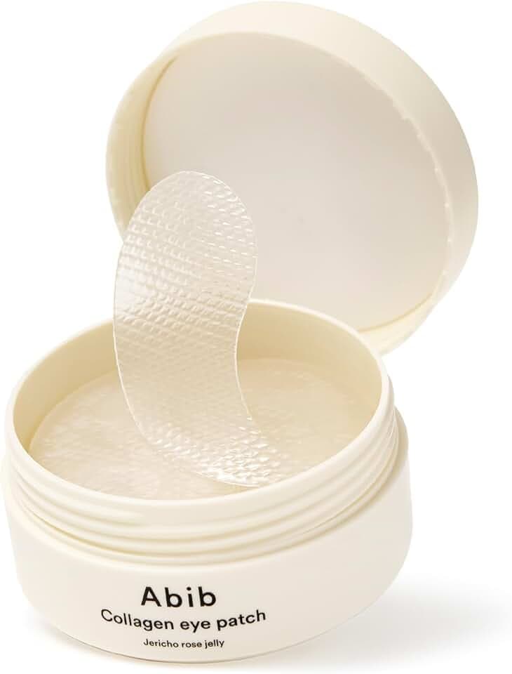 Abib Collagen Eye Patch Jericho Rose Jelly 60 Patches, Korean Under Eye Patches for Puffy Eyes and Dark Circles, Anti-Wrinkle, Collagen, Caffeine, Niacinamide, Ceramide, Antioxidant, Skin Care