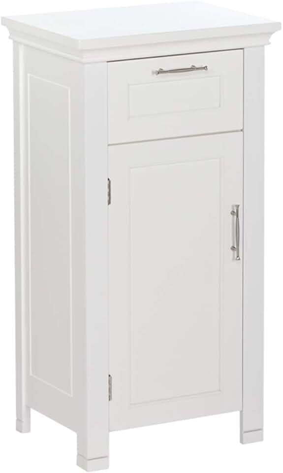 RiverRidge 06-037 Somerset Single Door Floor Storage Cabinet, White