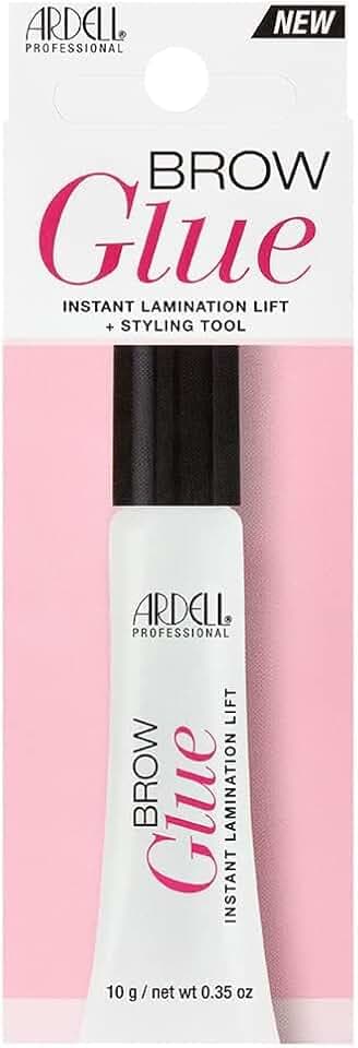 Ardell Brow Glue – Clear Eyebrow Gel for Instant Lamination Lift with Styling Brush, All day Extreme Hold Brow Gel for Fluffy Defined Brows, 0.35 oz