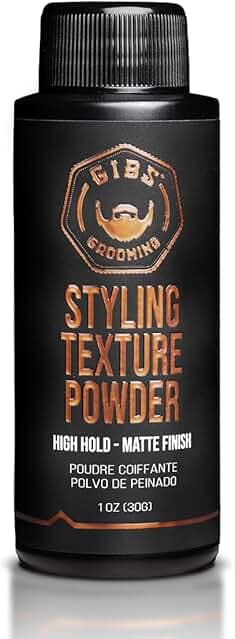 GIBS Grooming Styling Texture Powder - For Men and Women - Volumizing - High Hold - Matte Finish - Easy to Apply - 1oz (30g)