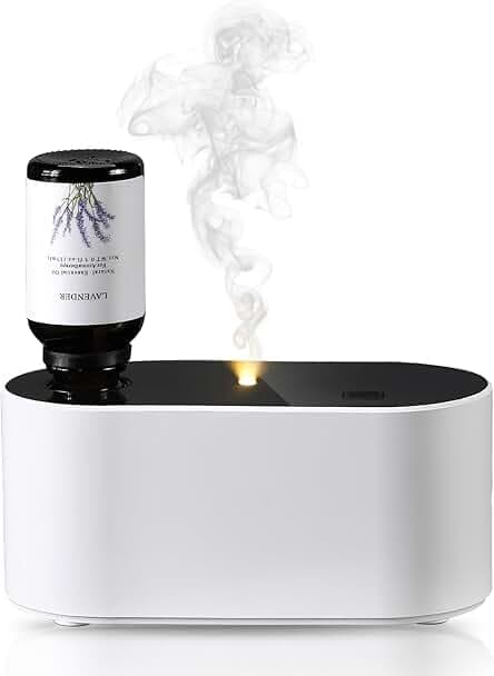 Waterless Diffuser for Essential Oil, Scent Air Aromatherapy Diffuser, Mini Portable Aroma Diffusers with 3 Mist Modes, Cycle Start, for 160 sq.ft Room Home Office Bedroom