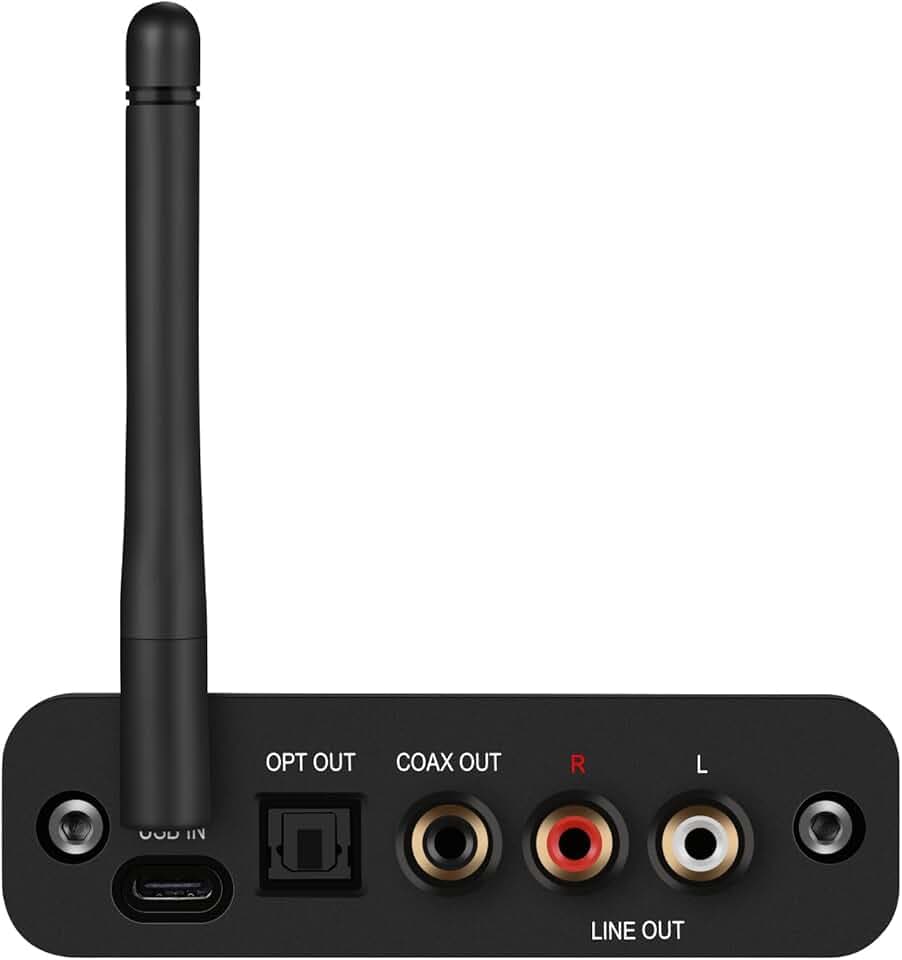 B2 aptX HD, LDAC Hi-Fi Bluetooth 5.1 Audio Receiver,Bluetooth Adapter with ESS DAC, Analog Stereo RCA Output, Enhanced Working Range,OLED Display, Digital Coaxial & Optical Outputs