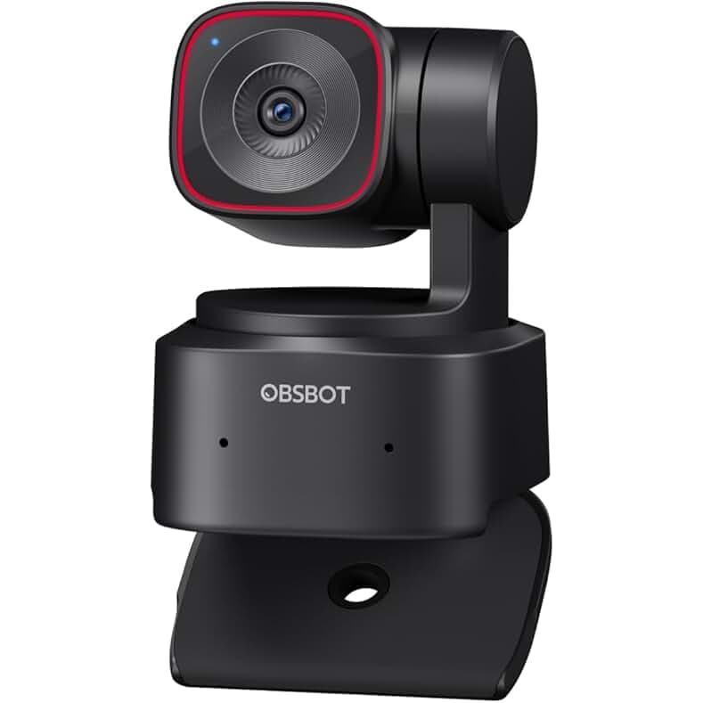 OBSBOT Tiny 2 Lite 4K Webcam for PC, AI Tracking PTZ Streaming Camera with 1/2" Sensor, Gesture Control, 60 FPS, HDR, Microphones, Web Camera for Desktop Computer, Laptop, Meeting, Video Calls, etc.
