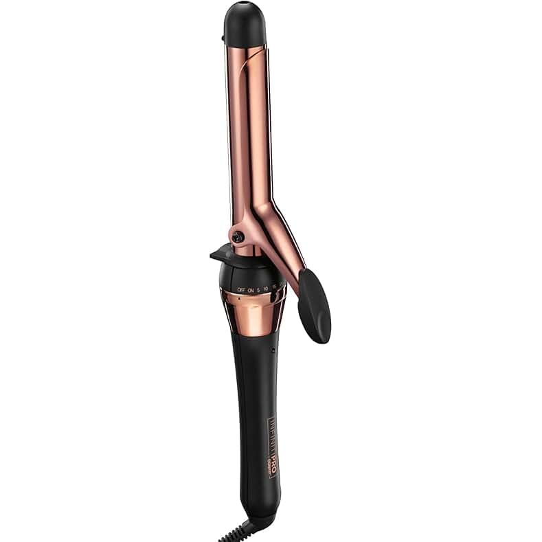 CONAIR INFINITIPRO Rose Gold Titanium 1-Inch Curling Iron, 1-inch barrel produces classic curls – for use on short, medium, and long hair