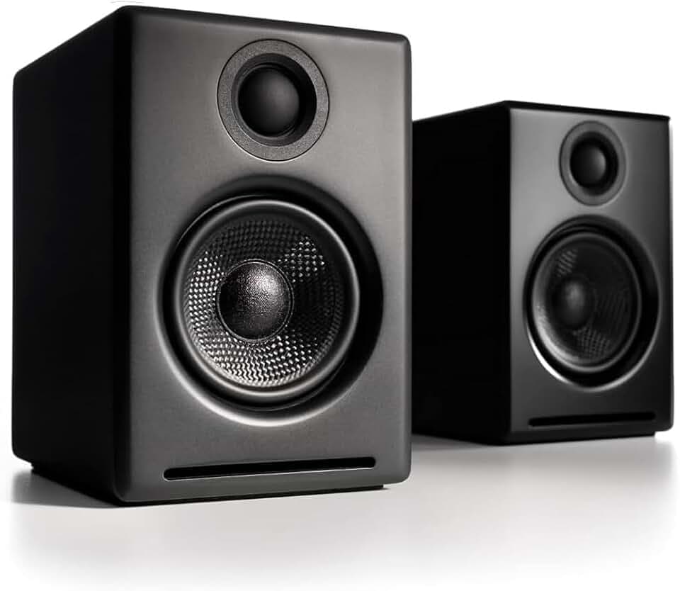 Audioengine A2+ Desktop 24 Bit Wireless Bluetooth Desktop Speakers - 60W Computer Speakers for Music and Gaming