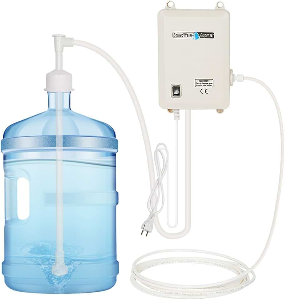 TDRENERGY Bottle Water Dispenser Pump System Automatic 110V 40psi 1 GPM for Home/Office Kitchen Refrigerator Coffee Maker Ice Maker for 3 or 5 Gal Water Bottle Single Inlet
