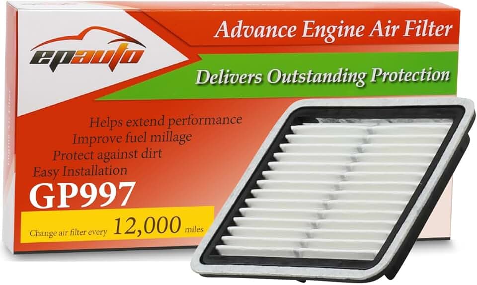 EPAuto GP997 (CA9997) Panel Engine Air Filter, Compatible with Subaru Impreza (2008-2016), Legacy (2005-2019), Outback (2005-2019), WRX (2015-2018), Forester (2009-2018), Tribeca (2008-2014)