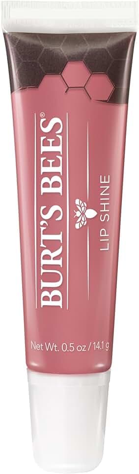 Burt's Bees Lip Care, Moisturizing Lip Shine for Women, 100% Natural, Blush, 0.5 Oz