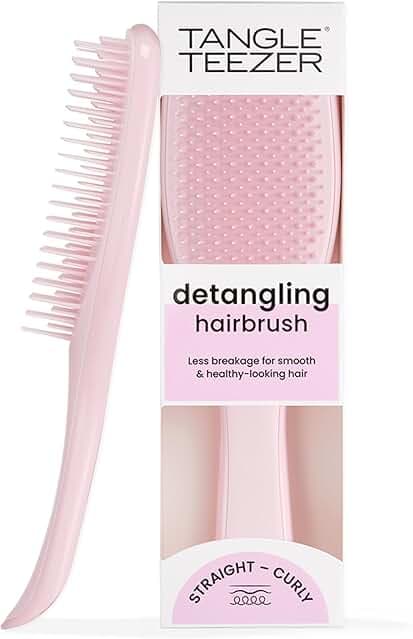Tangle Teezer Ultimate Detangler Brush for Wet & Dry Hair, Eliminates Knots & Reduces Breakage for All Hair Types, Millennial Pink