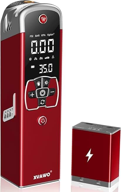 Tire Inflator Portable Air Compressor: Cordless Deflatable Air Pump for Car Tires - 150PSI Tire Pump with Pressure Gauge for Car Bike Motorcycle