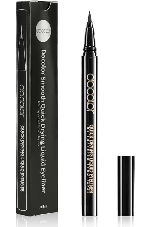 docolor Waterproof Eyeliner Pen Super Slim Precise All Day Black Eyeliner Liquid Professional Makeup Liquid Eye Liner Pencil for Women