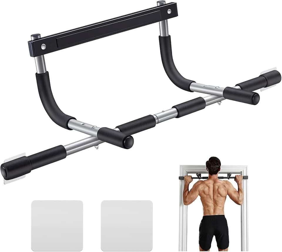 Ally Peaks Pull Up Bar for Doorway | Thickened Steel Max Limit 440 lbs Upper Body Fitness Workout Bar| Multi-Grip Strength for Doorway | Indoor Chin-Up Bar Fitness Trainer for Home Gym Portable