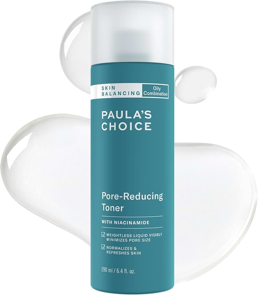 Paula's Choice SKIN BALANCING Pore-Reducing Face Toner with Niacinamide, for Oily Skin & Combination, Minimizes Large Pores, Controls Oil & Shine, Hydrates & Replenishes, Fragrance-Free