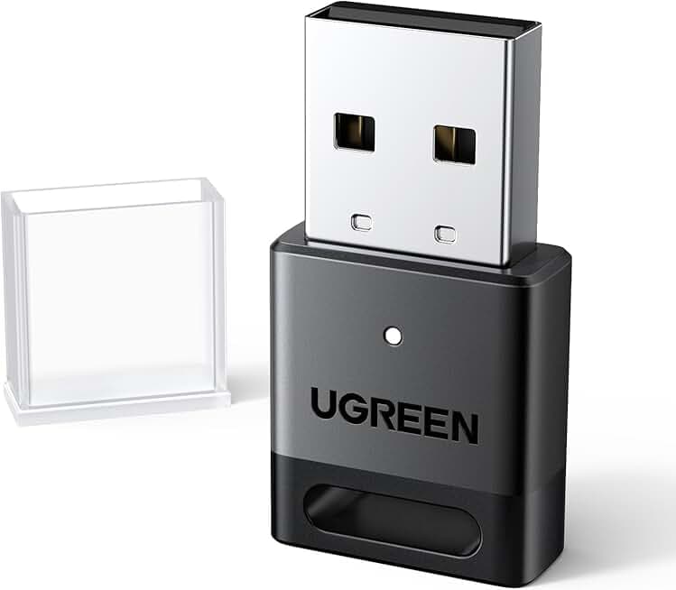 UGREEN USB Bluetooth Adapter, 5.4 Dongle for PC, Plug & Play for Windows 11/10/8.1, Bluetooth Receiver & Transmitter for Keyboard/Mouse/Headphone/Speakers/Printer