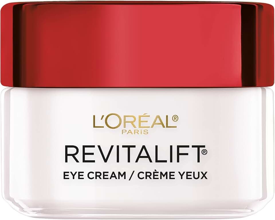 L'Oreal Paris Skincare Revitalift Anti-Wrinkle and Firming Eye Cream with Pro Retinol, Treatment to Reduce Dark Circles, Fragrance Free, 0.5 oz.