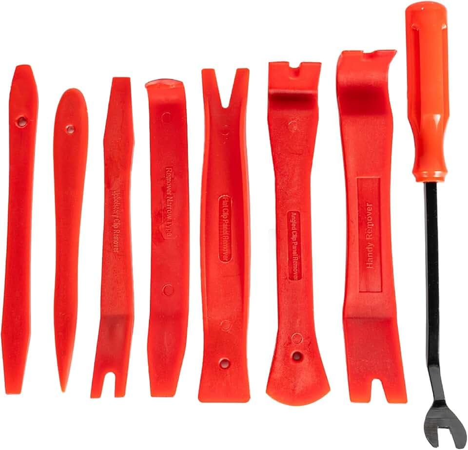 Auto Trim Removal Tool Set (No Scratch Plastic Pry Tool Kit) - Auto Trim Tool Kit Car Tools, Easy Door Panel Removal Tool, Fastener Removal, Clip, Molding, Dashboards, Interior Trim Tools