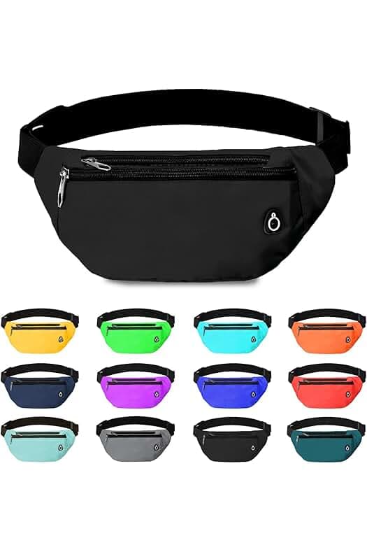 Fanny Pack for Women Men,Crossbody Fanny Pack Water Resistant Sports Waist Bag Pack, Belt Bag for Travel Hiking Running