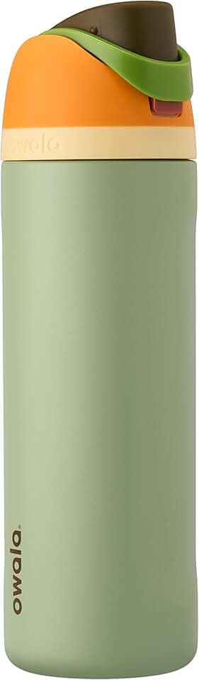 Owala FreeSip Insulated Stainless Steel Water Bottle with Straw, BPA-Free Sports Water Bottle, Great for Travel, 24 Oz, Camo Cool