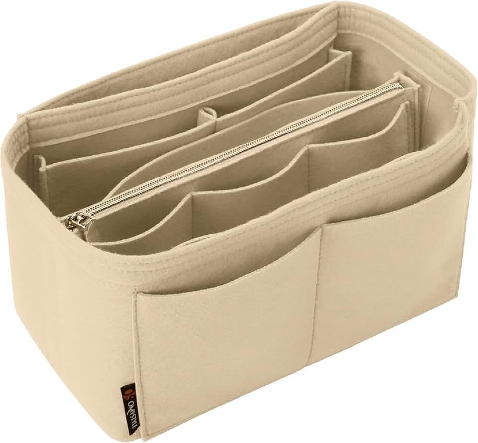 OMYSTYLE Purse Organizer Insert, Felt Tote Bag Organizer Insert with 5 Sizes, Handbag Dividers for Inside Purse, Compatible with Longchamp, Neverful, Speedy and More