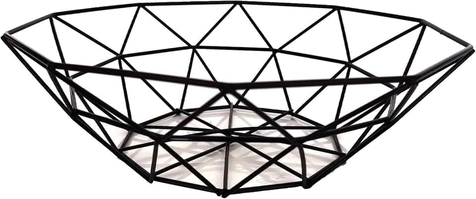 Metal Wire Fruit Bowl, Iron Arts Fruit Storage Baskets for Kitchen Counter, Countertop, Home Decor, Table Centerpiece Decorative hold Vegetables, Bread, Snacks, Potpourris
