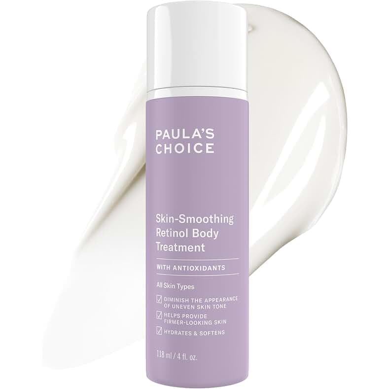 Paula's Choice Retinol Skin-Smoothing Body Treatment, Lotion with Shea Butter, Vitamin C & E Lotion, All Skin Types, Anti-Aging Moisturizer, Reduce Dryness, Dehydration, Dullness, Fragrance-Free, 4oz