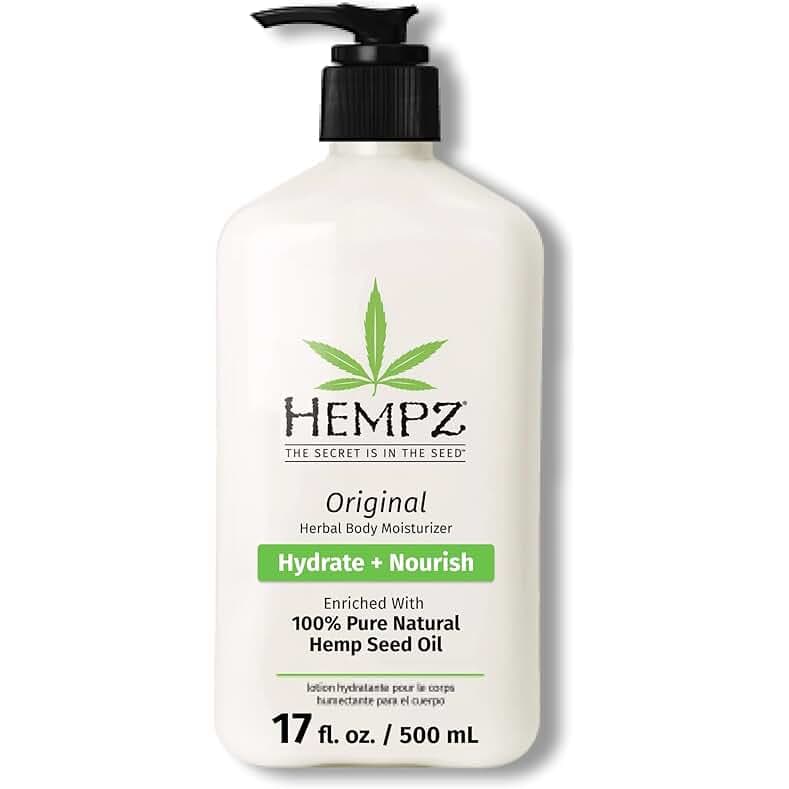 Hempz Original, Natural Hemp Seed Oil Body Moisturizer with Shea Butter and Ginseng, Original Scent, Floral Banana, 17 Fl.Oz ( Packaging may vary )