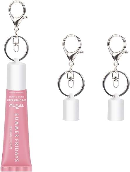 Keychain Holder for Lip Gloss Summer Fridays - Lip Balm Holder Keychain - Portable Lipgloss Case with Keyring