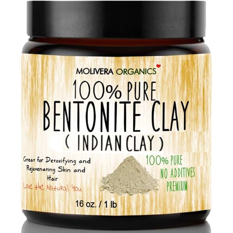 Premium 1 lb Bentonite Clay Pure, Natural Detoxifying Clay for Face Masks, Hair Care & More - Best Healing Clay - USA Made