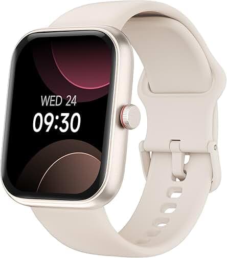 Smart Watch for Women, Alexa Built-in, Answer/Make Calls, 1.91" HD Screen Fitness Watch, IP68 Waterproof, 100 Sports, Heart Rate Monitor, Sleep Tracker, Smartwatch Compatible Android iOS, Beige