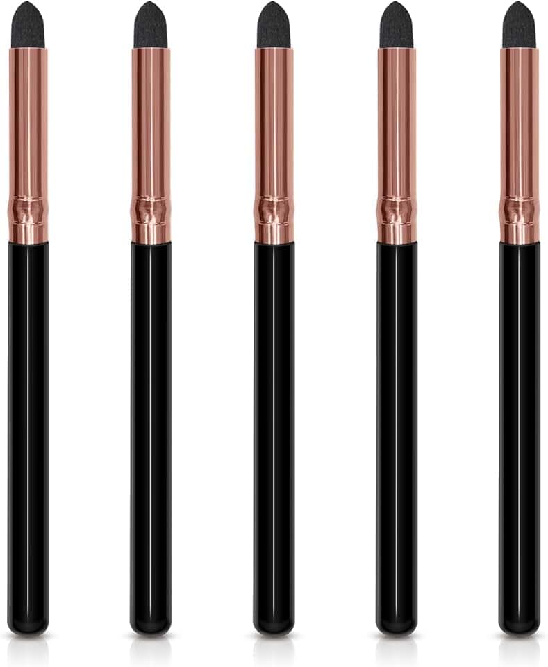 Eyeliner Smudge Brush Pointed Pencil Stick Set,5Pcs Professional Sponge Blending Makeup Tool for Eyeshadow Eyebrow Reusable Tip Applicator
