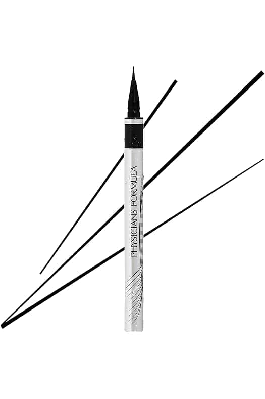 Physicians Formula Eye Booster Super Slim Liquid Eyeliner, Waterproof Precision with a Lash-Boosting Complex, Natural Finish, & Sensitive Skin Approved, Cruelty-Free & Vegan -Ultra Black