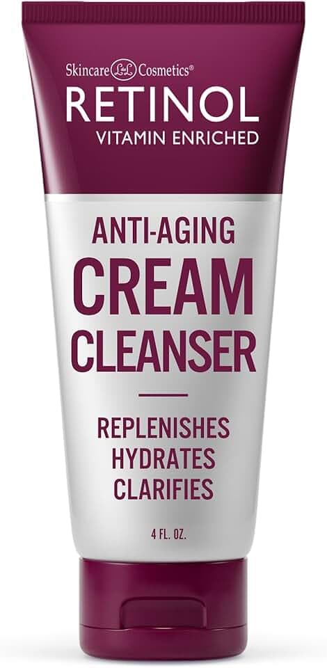 Retinol LIVAURA Anti-Aging Cream Cleanser – Daily Deep Cleansing Facial Wash Exfoliates to Improve Skin’s Texture & Moisturizes for Cleaner, Softer Face – Renewing Vitamin A Minimizes Fine Lines