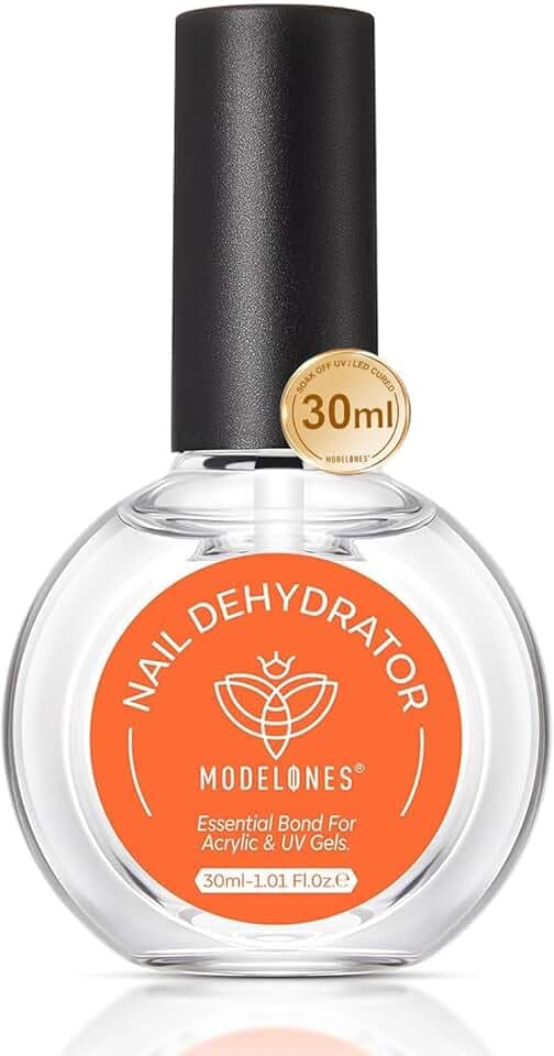 modelones Nail Dehydrator, 30 ml Nail Prep Dehydrator for Press Ons/Acrylic Nails/Gel Polish, Acid Free Natural Prep Dehydrate Acrylic Supplies