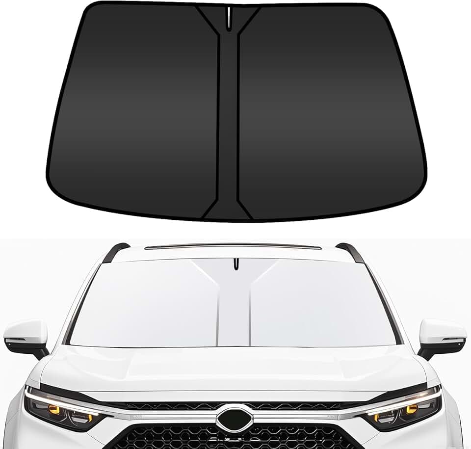 Car Windshield Sunshade, Double Thickened Sun Blocker for Front Window, UV Protection in Car, Auto Necessities Fits Most Vehicles, Baby Shade Sun Shield, Interior Visor Accessory for Women