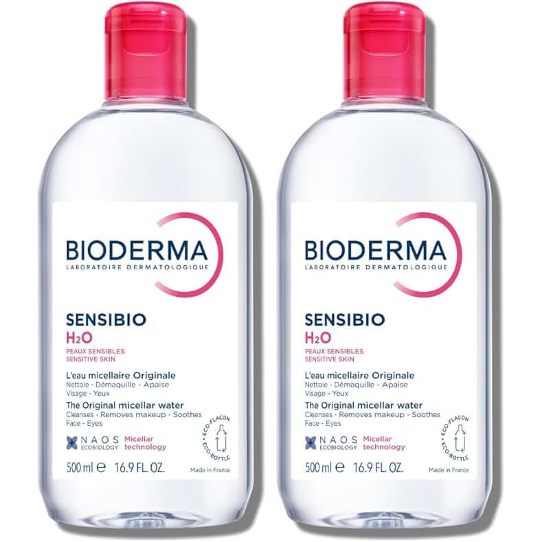 Bioderma - Sensibio - H2O Micellar Water - Makeup Remover Cleanser - Face Cleanser for Sensitive Skin