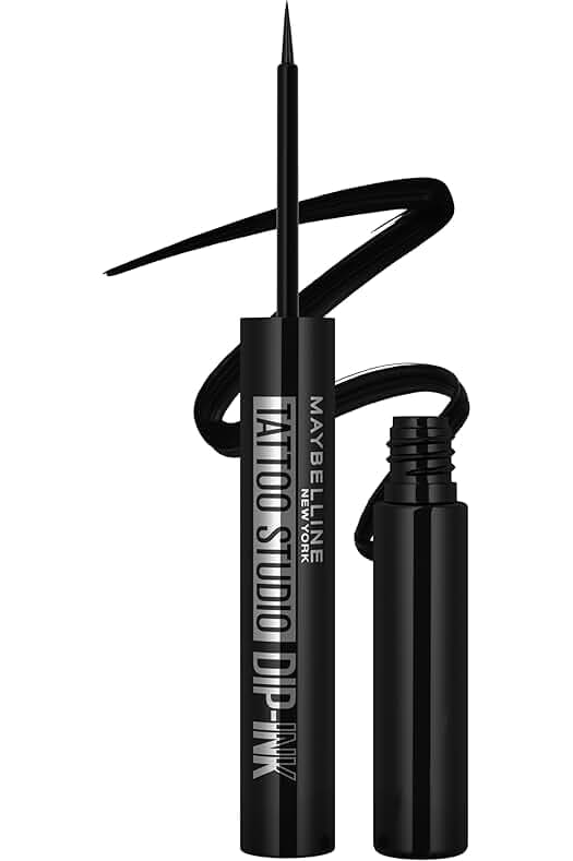 Maybelline Tattoo Studio Dip-Ink Liquid Eyeliner, Waterproof Eyeliner With Up to 24 Hour Wear, Black Track, 1 Count