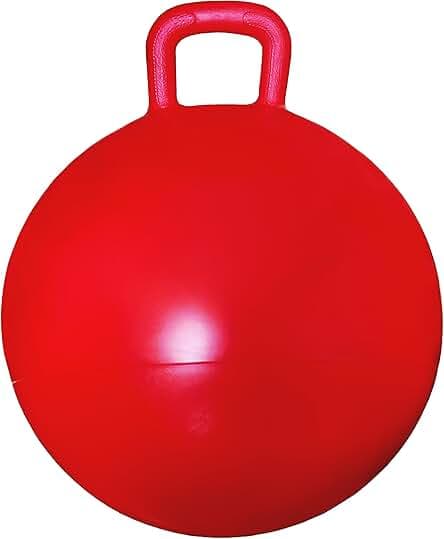 AppleRound Space Hopper Ball with Air Pump, 18in/45cm Diameter for Age 3-7, Kangaroo Bouncer, Hippity Hoppity Hop Ball for Children, Plain Color