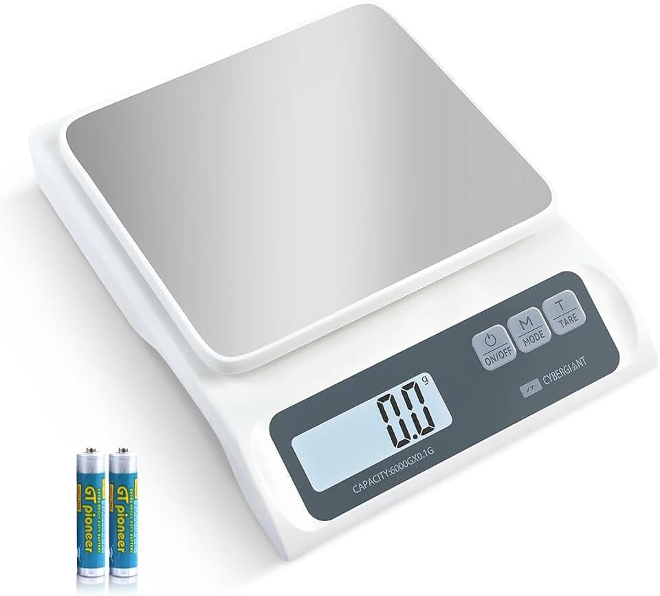 13lb/0.1g Precision Digital Food Scale - Meal Prep Kitchen Baking & Espresso Coffee - Gram Scale with Stainless Steel Platform & LCD Display