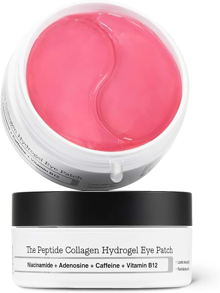COSRX Under Eye Mask, Peptide Collagen Hydrogel Eye Patch for Puffy Eyes and Dark Circles, 60 Under Eye Patches, Korean Skin Care