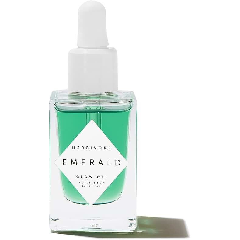 HERBIVORE Emerald Facial Oil | Hydrating, Glowing, Calming & Moisturizing Facial Oil with Ashwagandha & Squalane, Plant-based, Vegan, Non-Comedogenic