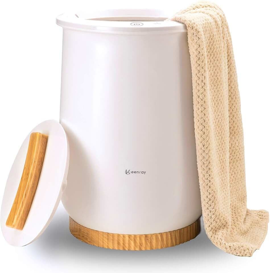 Keenray Towel Warmer, Luxury Towel Warmer Bucket, Large Towel Warmer for Bathroom, Auto Shut Off, Fits Up to Two 40"X70" Oversized Towels, Bathrobes, Blankets, PJ's and More, CL1