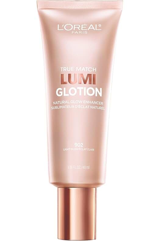L'Oreal Paris Makeup True Match Lumi Glotion, Natural Glow Enhancer, Illuminator Highlighter, Bronzing Drops For a Sun-Kissed Glow, 902 Light