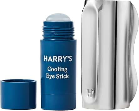 Harry's Cooling Eye Kit for Men - Gua Sha Depuffing Facial Massage Tool and Cooling Eye Stick