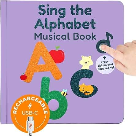 Calis Books ABC Book | Great Alphabet Learning Toy with The ABC Song | Sound Books for Toddlers 1-3 | Great Books for 1 Year Old | Toddler Learning Toys Ages 2-4 | Speech Therapy Toys