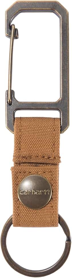 Carhartt Unisex Adult Durable Metal Key Keeper, Belt Loop Key Ring Holder with Self-Locking Metal Gate Clip for Car/Home Keys